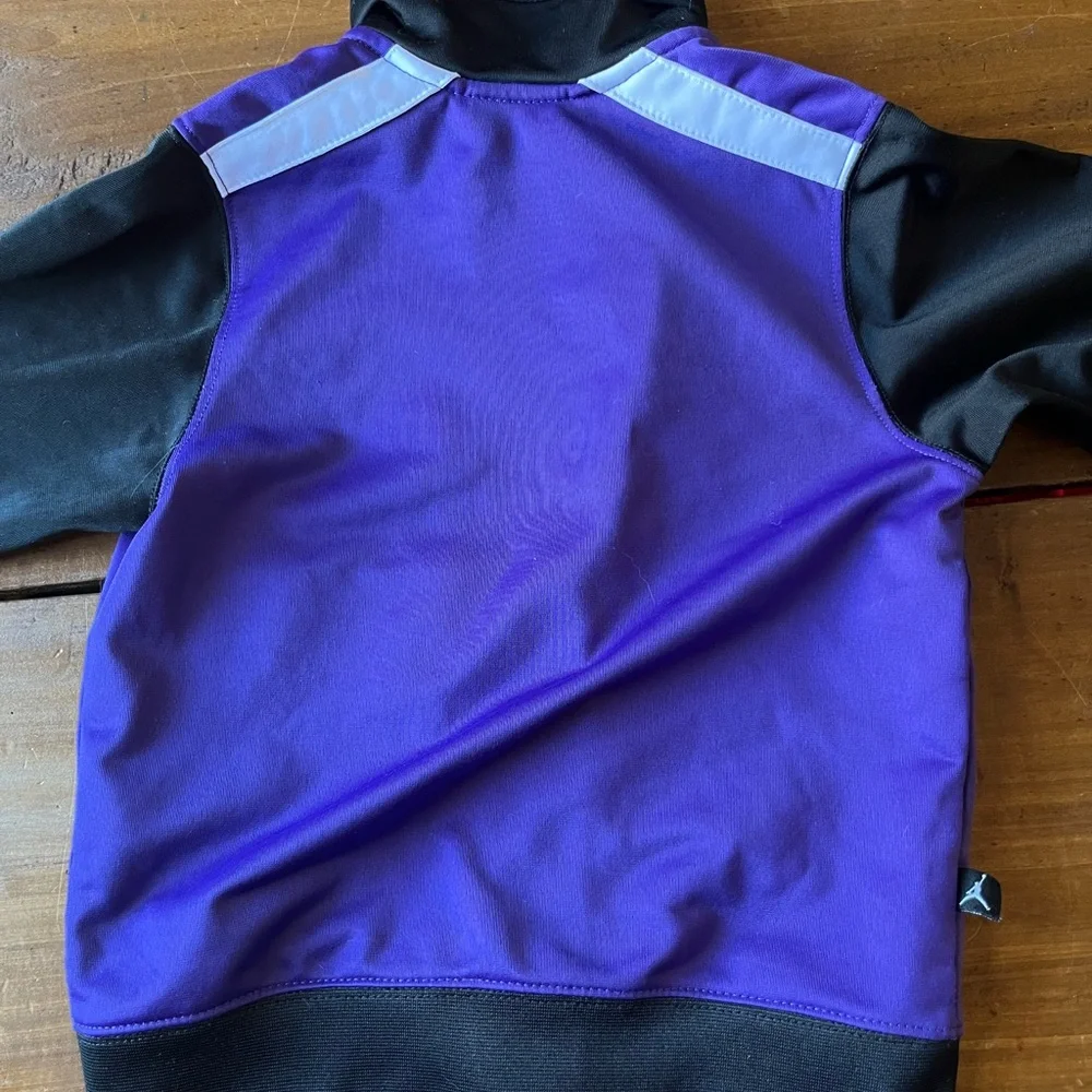 4T Toddler Jordan Black and Purple Zip-Up Jacket - Picture 6 of 6
